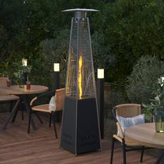 Flash Furniture Patio Heaters & Accessories Flash Furniture Sol Patio Outdoor Heating-Black Stainless Steel Pyramid 42,000