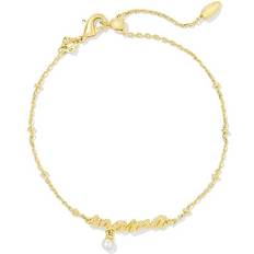 Kendra Scott Bracelets Kendra Scott Mama Script Delicate Chain Bracelet - Gold/Pearl