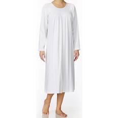 Calida Cotton Long-Sleeve Nightgown XLarge White