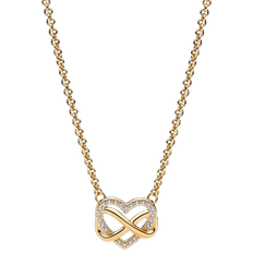 Pandora Sparkling Infinity Heart Collier Necklace - Gold/Transparent