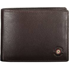 Aeronautica Militare Elegant Brown Leather Wallet with Logo - Brown