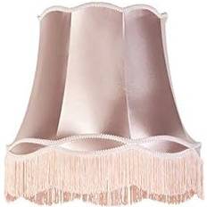 Dimbar Lampeskjermer QAZQA Silk Granny Pink Lampeskjerm 45cm