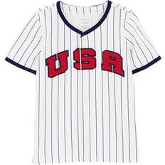 Stripes Tops Children's Clothing Carter's Toddler Boys USA Striped Baseball Tee 3T Multi