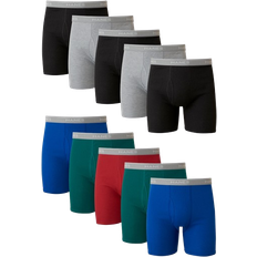 L - Men Men's Underwear Hanes Men's Cotton Boxer Brief 10-pack - Assorted