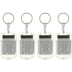 Solar Powered Calculators Frcolor Mini Electronic Calculators Keychains Tiny Small Pocket 4-pack