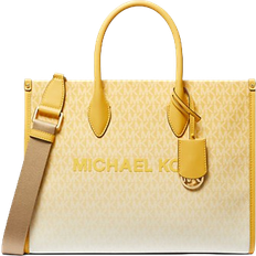 Michael Kors Mirella Medium Ombré Logo Tote Bag - Golden Yellow
