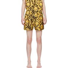 Versace Pajamas Versace Black & Yellow Barocco Pyjama Shorts
