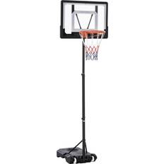 Soozier Basketball Hoops Soozier Portable Basketball Hoop System Stand with 33in Backboard, Height Adjustable 5FT-7FT for Indoor Outdoor Use