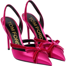 High Heel Heels & Pumps Tom Ford Satin and Velvet Slingback - Crimson Pink