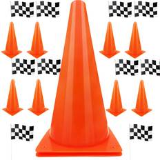 Yoelvn 7" Orange Racing Traffic Cones 20-pack