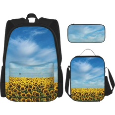 Coaee Blooming Sunflower Field Casual Lightweight Backpack - Black