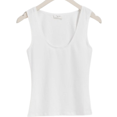 Gina Tricot Basic Clean Tank Top - White
