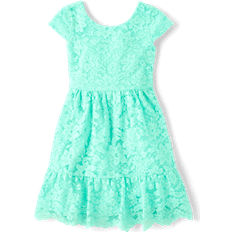The Children's Place Girl's Mommy & Me Lace Ruffle Dress - Mellow Aqua