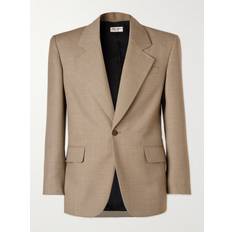 Brown - Men Suits Saint Laurent Wool Jacket Beige