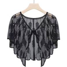 Capes & Ponchos Saachi Sequin Embellished Scalloped Cape