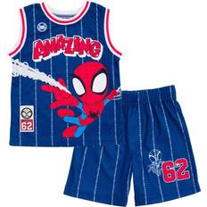 Other Sets Marvel Spidey and His Amazing Friends Spider-Man Mesh Jersey Athletic Tank Top Basketball Shorts Outfit Set Toddler to Little Kid