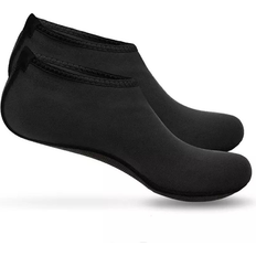 Water Sport Clothes Unisex Slip-on Quick-Dry Water Shoe Barefoot Aqua Socks 1-Pair BLACK