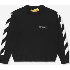 Boys Knitted Sweaters Children's Clothing Off-White Kids Classic Arrow cotton jumper kids Cotton/Polyester Black