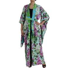 Multicolored - Women Robes Dolce & Gabbana Elegant Floral Silk Bathrobe Women's Jacket