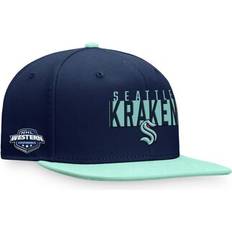 Caps Fanatics Branded Men's Deep Sea Blue/Light Blue Seattle Kraken Fundamental Colorblocked Snapback Hat