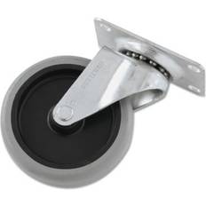 Rubbermaid Casters Rubbermaid Replacement Non-Marking Plate Caster, 4 in. Black/Gray, SGSFG1011L20000