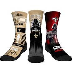 Rock Em Socks Youth Stormtrooper & Darth Vader New Orleans Saints Three-Pack Star Wars Crew Set