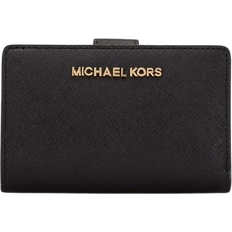 Michael Kors Medium Crossgrain Leather Wallet - Black