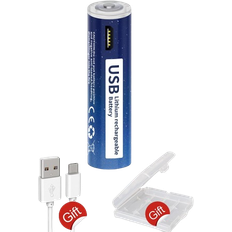 AAA (LR03) - Lithium Batterier & Ladere PALO 1.5V AAA USB Lithium Rechargeable Battery