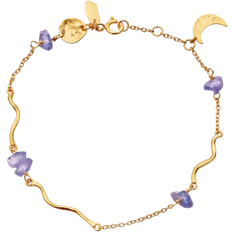Lilla Smykker Maanesten Lillith Bracelet - Gold/Purple