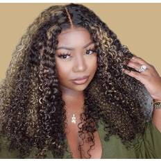 Hevgf 13x4 Highlight Lace Front Wig 16 inch #1b/27