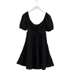 Gina Tricot Puff Sleeve Mini Dress - Black