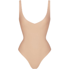 SKIMS Body Unlined Plunge Thong Bodysuit - Clay