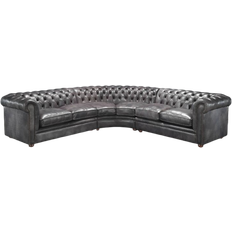 Chesterfield-Sofas JVMoebel Corner Couch Designer Grey Sofa 245cm 6-Sitzer