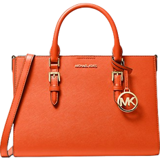 Orange Handbags Michael Kors Charlotte Medium Saffiano Leather 2 in 1 Tote Bag - Poppy