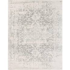 Polypropylene Carpets Artistic Weavers Janine Vintage Medallion Gray 94x123"