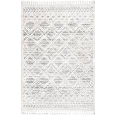 Polyester Carpets & Rugs Nuloom Ansley Moroccan Lattice Beige, Gray, White 63x91"