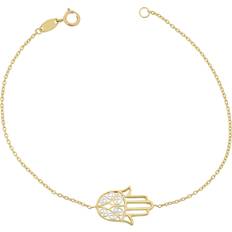 Gold Bracelets Kool Hamsa Bracelet - Gold/White Gold