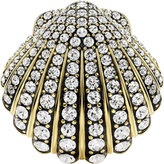 Damen - Golden Broschen Swarovski Idyllia Shell Brooch - Gold/Black/Transparent
