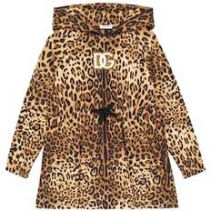 Wool Dresses Children's Clothing Dolce & Gabbana Kid's Leopard Print Cotton Jersey Dress - Leo Fdo Nocciola