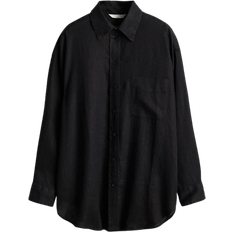 H&M Women's Oversized Linen Shirt - Black