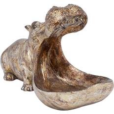 Kupfer Dekofiguren Kare Design Hungry Hippo Brown/Copper Dekofigur 17cm