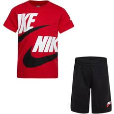 Nike Kid's Futura Performance Graphic T-shirt & Shorts Set - Black/Red