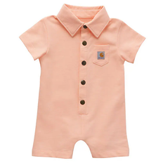 Carhartt Infant French Terry Snap Front Romper - Tropical Peach (CM5406-Q74)