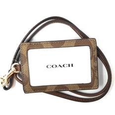 Business Card Holders Coach Id Lanyard In Signature Canvas
