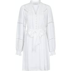 Dame - Hvite Kjoler Neo Noir Ditte Satin Dress - White