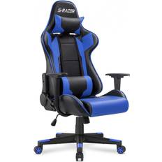 Homall Gaming Executive Ergonomic Adjustable Swivel Task Chair with Headrest and Lumbar Support - Blue