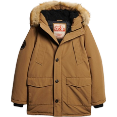Superdry Everest Faux Fur Hooded Parka Coat - Sandstone Brown