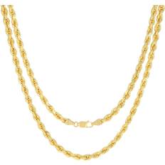 Jewelry on sale Nuragold Rope Chain Diamond Cut Necklace 5mm - Gold