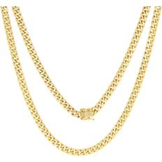 Nuragold Miami Cuban Link Chain Necklace 5.5mm - Gold