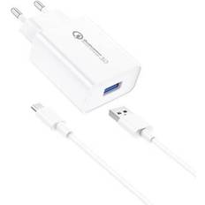 Mobilrengjøring Foneng Wall Charger EU13 USB to Micro USB Cable 3A White